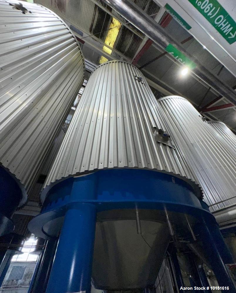 300 BBL Ziemann Bauer, Fermentation Tank, 304 Stainless Steel, 10' 2" diameter x 30' H, cone bottom, glycol