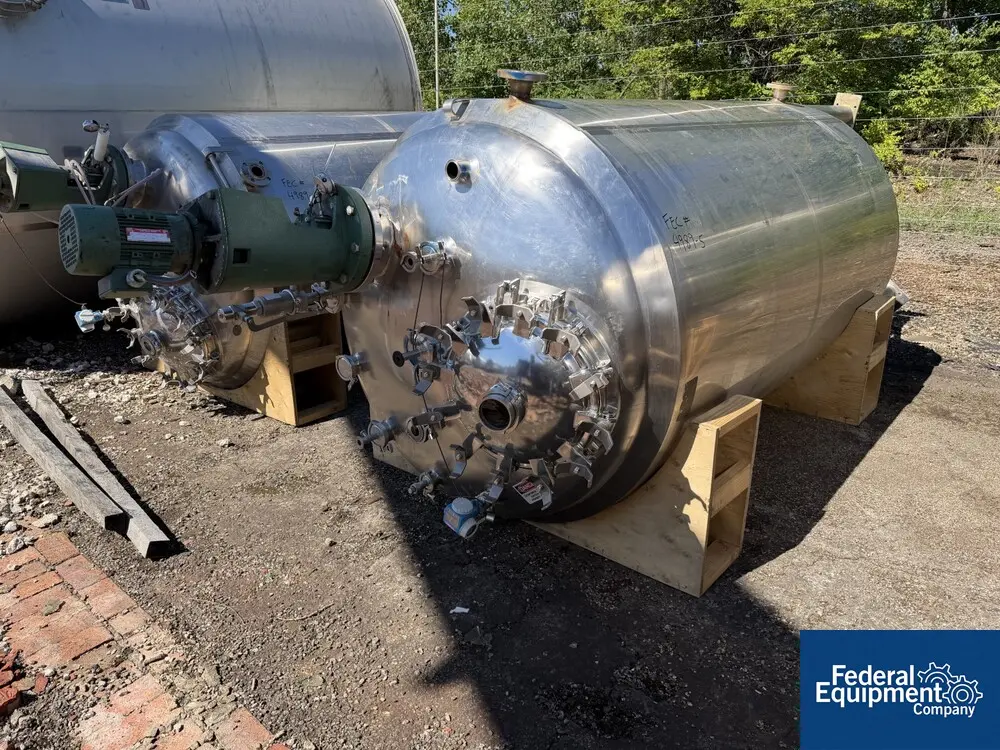 792 gallon DCI, Reactor, 316L Stainless Steel, 56" diameter x 93" straight side, 45 PSI/FV @ 300°F internal