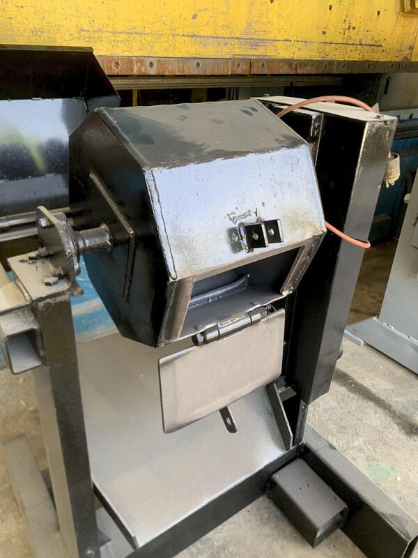 Homemade, small parts tumbler, 12" width x 15" diameter tumbler, 110 V., 3' x 3' x 56" overall