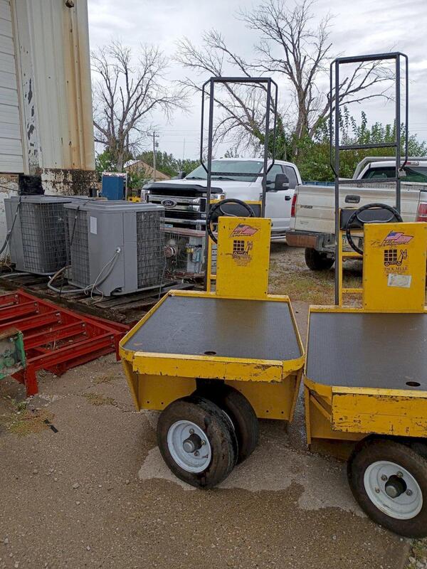 1,200 lb. Pack Mule #SC-775-6CA, electric stock chaser cart, 2,000 lb. tow capacity, 36 V., 48" x 31.5" deck