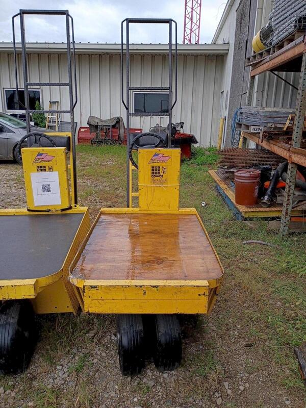 1,200 lb. Pack Mule #SC-775-6CA, electric stock chaser cart, 5,000 lb. tow capacity, 36 V., 48" x 31.5" deck