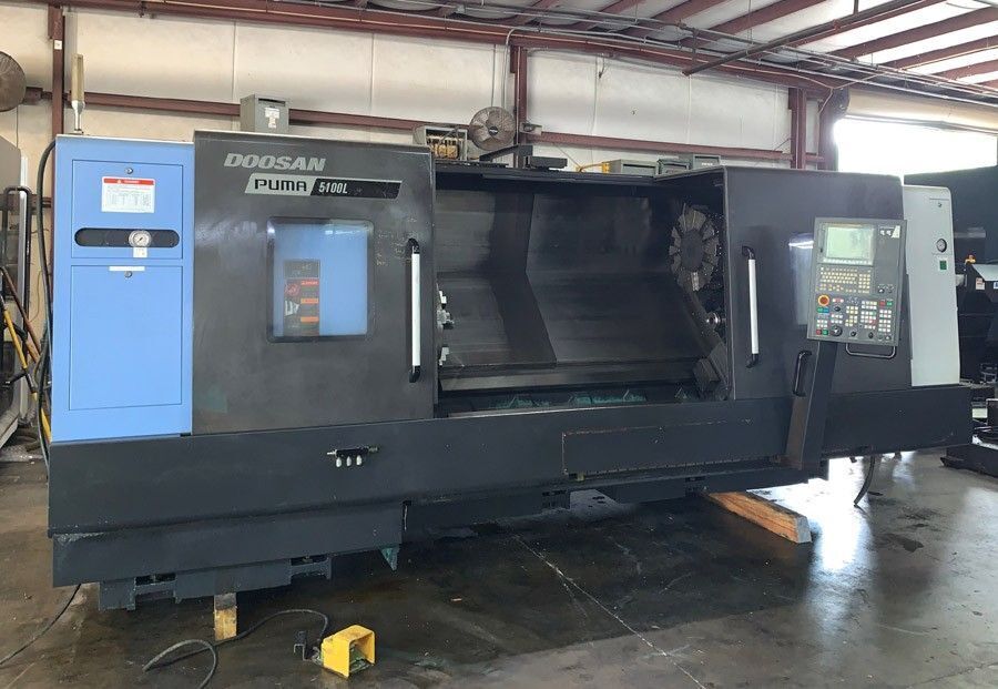 Daewoo Doosan #Puma-5100LC, CNC Turning Center, 35.4" swing, 25.6" max diameter x 80.4" length, 10.8" bar