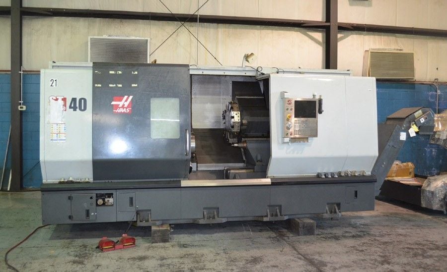 Haas #ST-40, CNC Turning Center, 34.5" swing, 25.5" max diameter x 44" length, 4" bar, 55 HP, 2400 RPM, 2014