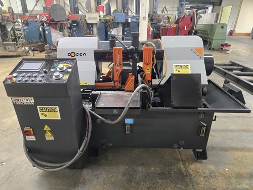 10" x 11" Cosen #C-260NC, automatic horizontal band saw, 10.2" x 11.8" rectangular, 66-328 FPM, 12' x 1-1/4"