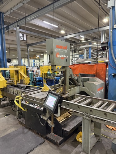 20" x 25" Marvel #E2125TS, vertical tilt frame band saw, 0-60&deg; column tilt, 50-475 FPM, 1.25" x 17' 6"