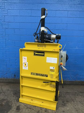 24" x 29" x 42" Harmony Enterprises #M30STD, Vertical Baler, 2 HP, 1740 RPM, 5 KVA, 30 A, 115/230 V., 1 Ph.