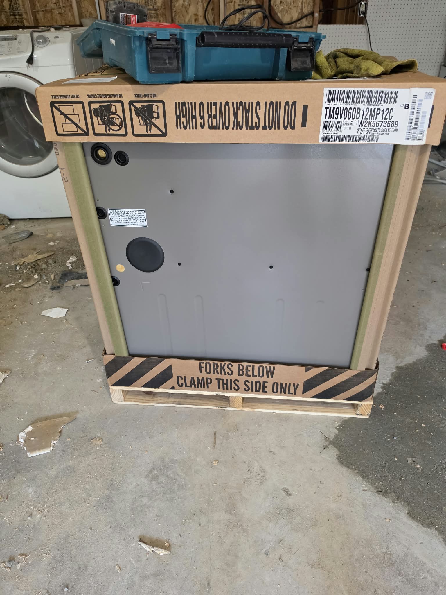 17.5" width x 33" H x 29.5" D York #TM9V060B12MP12C, high efficiency, 60000 BTU input, 2-stage gas furnace