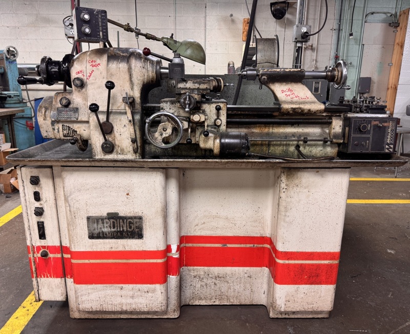 9" x 18" Hardinge #HLV Toolmakers precision lathe, 6" swing over cross slide, 1.25" hole thru spindle, 1.5 HP