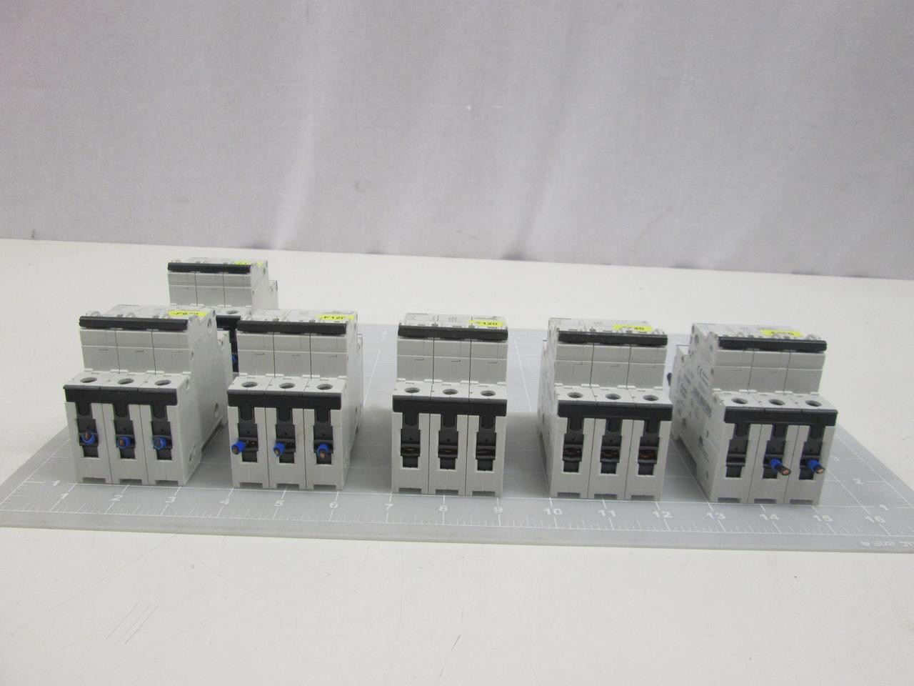 16 Amp, Siemens #5SY6316-7, Supplementary Protector 3P 16A Curve C, LOT of 6