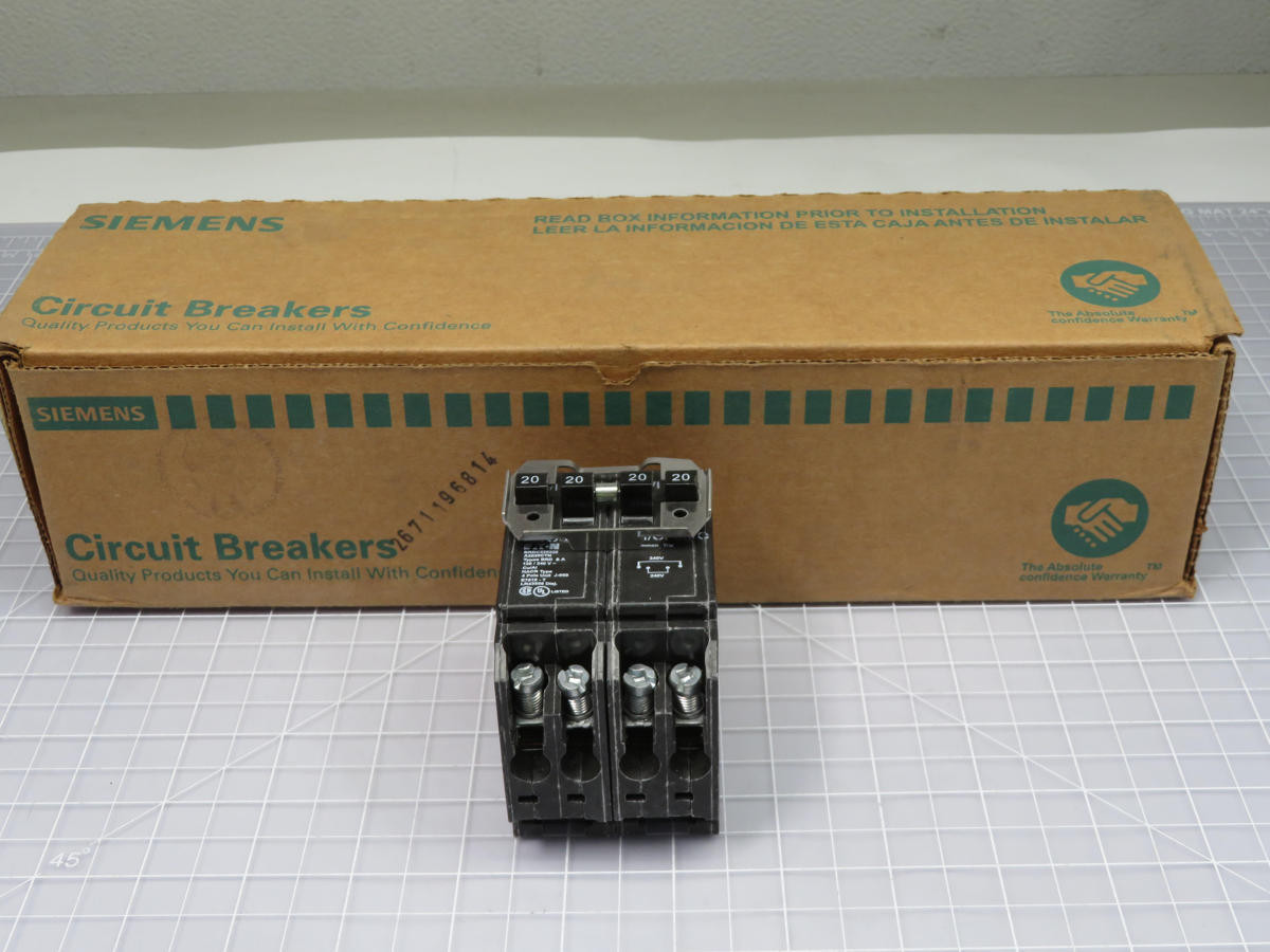 20 Amp, Eaton #BRDC220220, Circuit Breaker Type Brd 4 Pole, LOT of 6