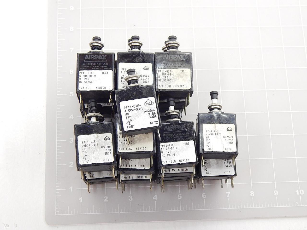 4 Amp, Airpax #PP11-61F-4.00A-OB-V, 4 Amp Circuit Breaker, LOT of 36