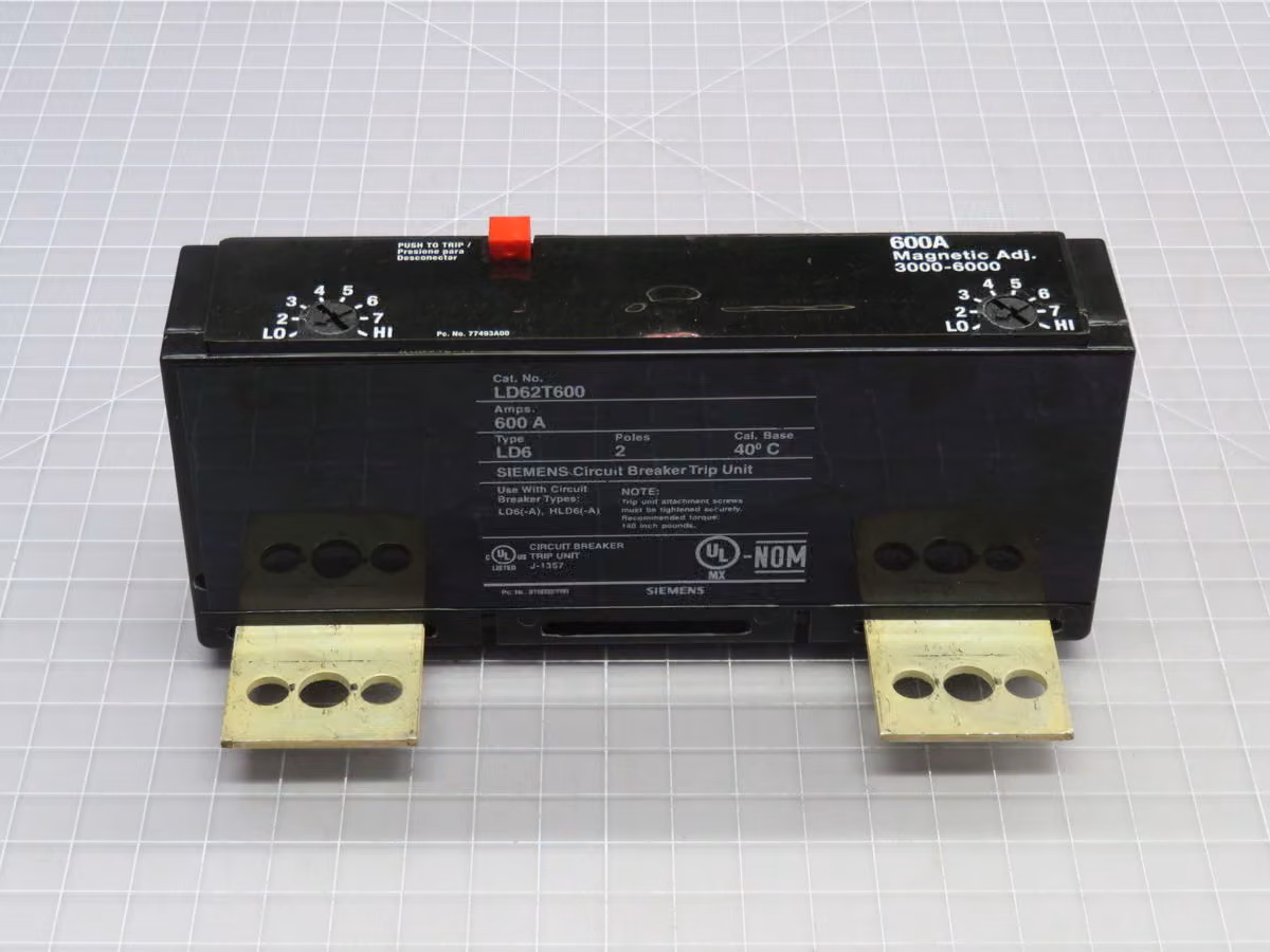 600 Amp, Siemens #LD62T600, Circuit Breaker