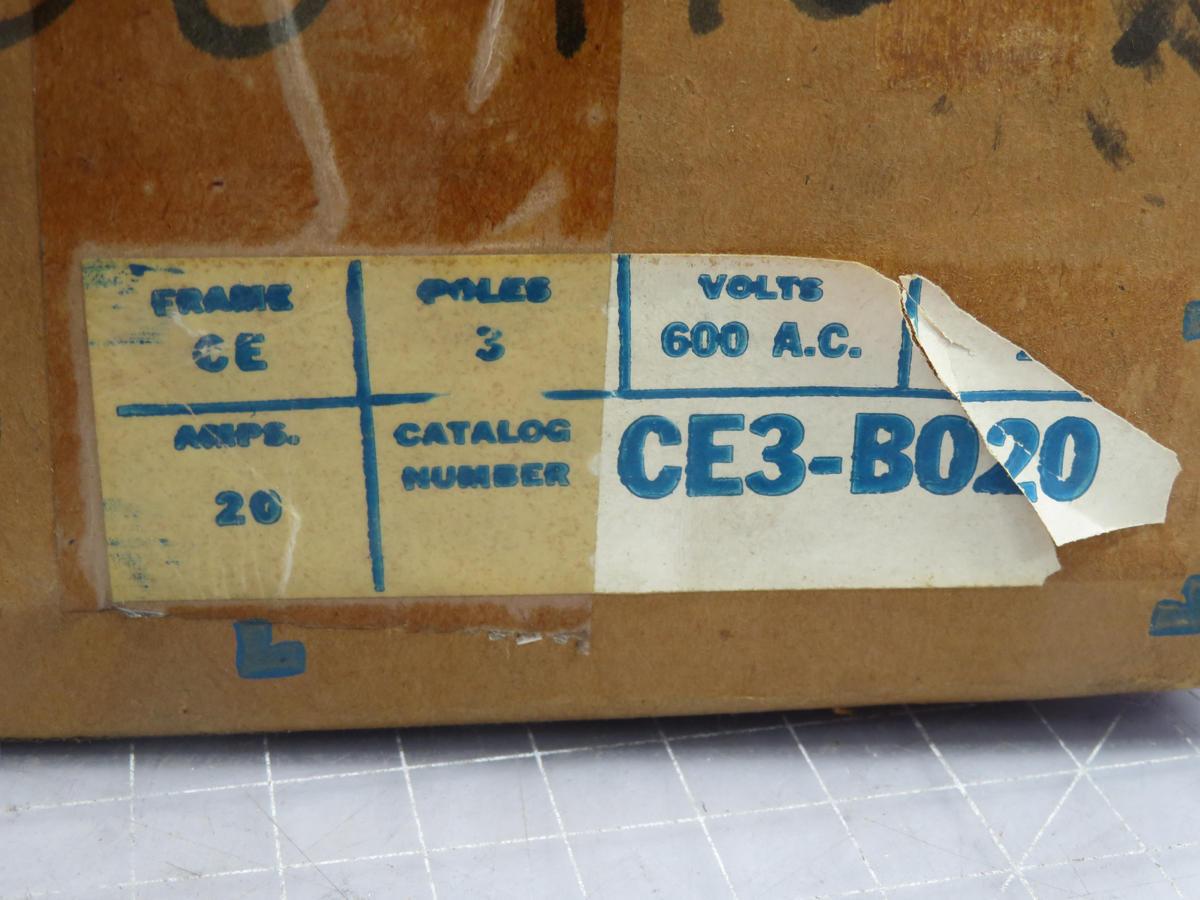 20 Amps, Siemens #CE3-B020, Molded Case Circuit Breaker