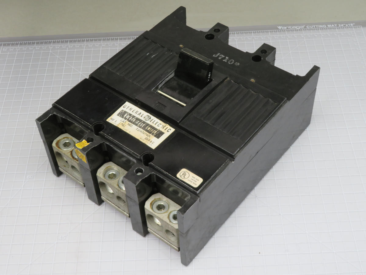 400 Amp, General Electric #TJJ436Y400, General Electric Circuit Breaker 3 Pole 400 A