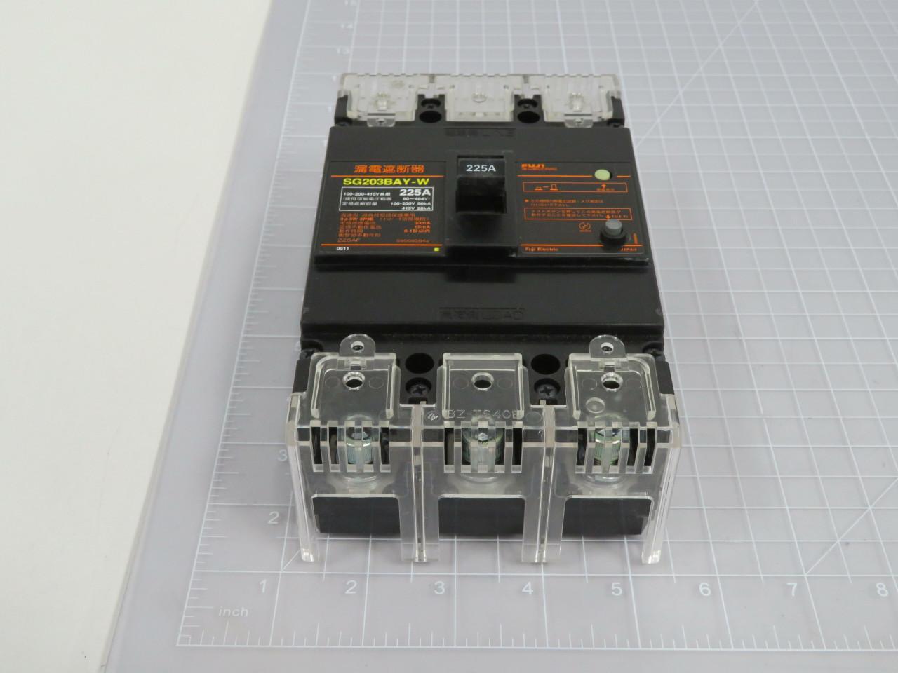 225 Amp, Fuji Electric #SG203BAY-W, Circuit Breaker 225A 80-484V