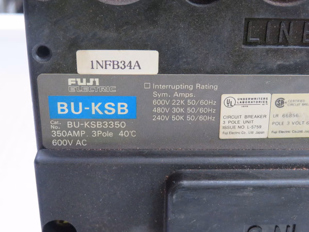 350 Amp, Fuji Electric #BU-KSB3350, Circuit Breaker