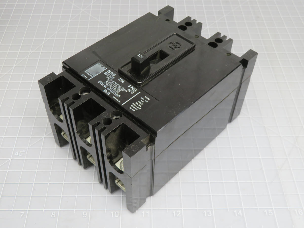 125 Amp, Westinghouse #FB3125, Thermal Magnetic Molded Case Circuit Breaker