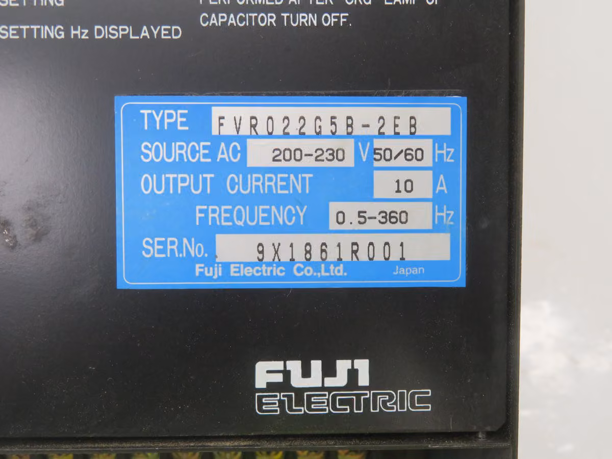 Fuji Electric #FVR022G5B-2EB, Variable Drive