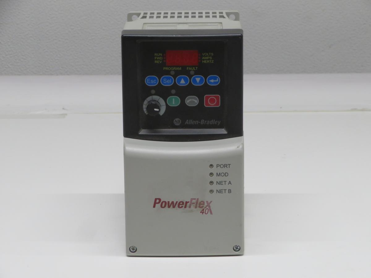 3 HP Allen-Bradley #22B-B012N104, Drive, 240 VAC 3-PH Input, 12 A Output, 2.2 KW, IP20 Enclosure