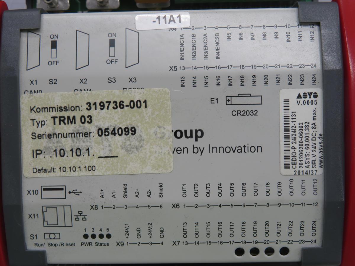 Asys #CEDIO-P-24/24/2-1131, Cell Controller/ I/O Module