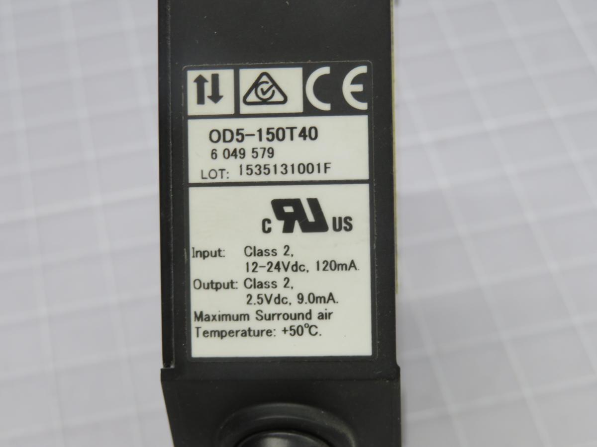 SICK #OD5-150T40, Photoelectric, 100-200mm Range, 10m Resolution, IP67 (2 available)