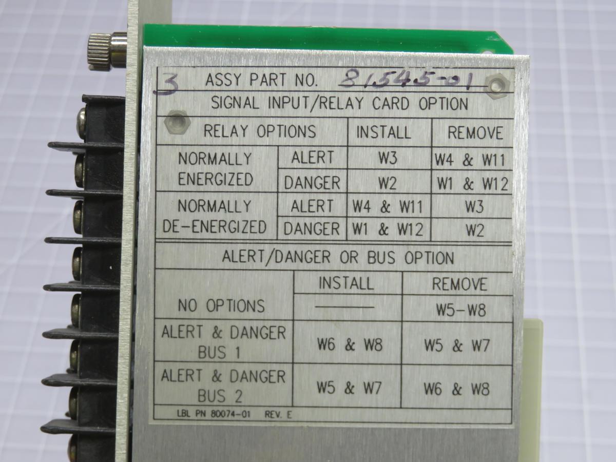 General Electric #81545-01, Relay Card