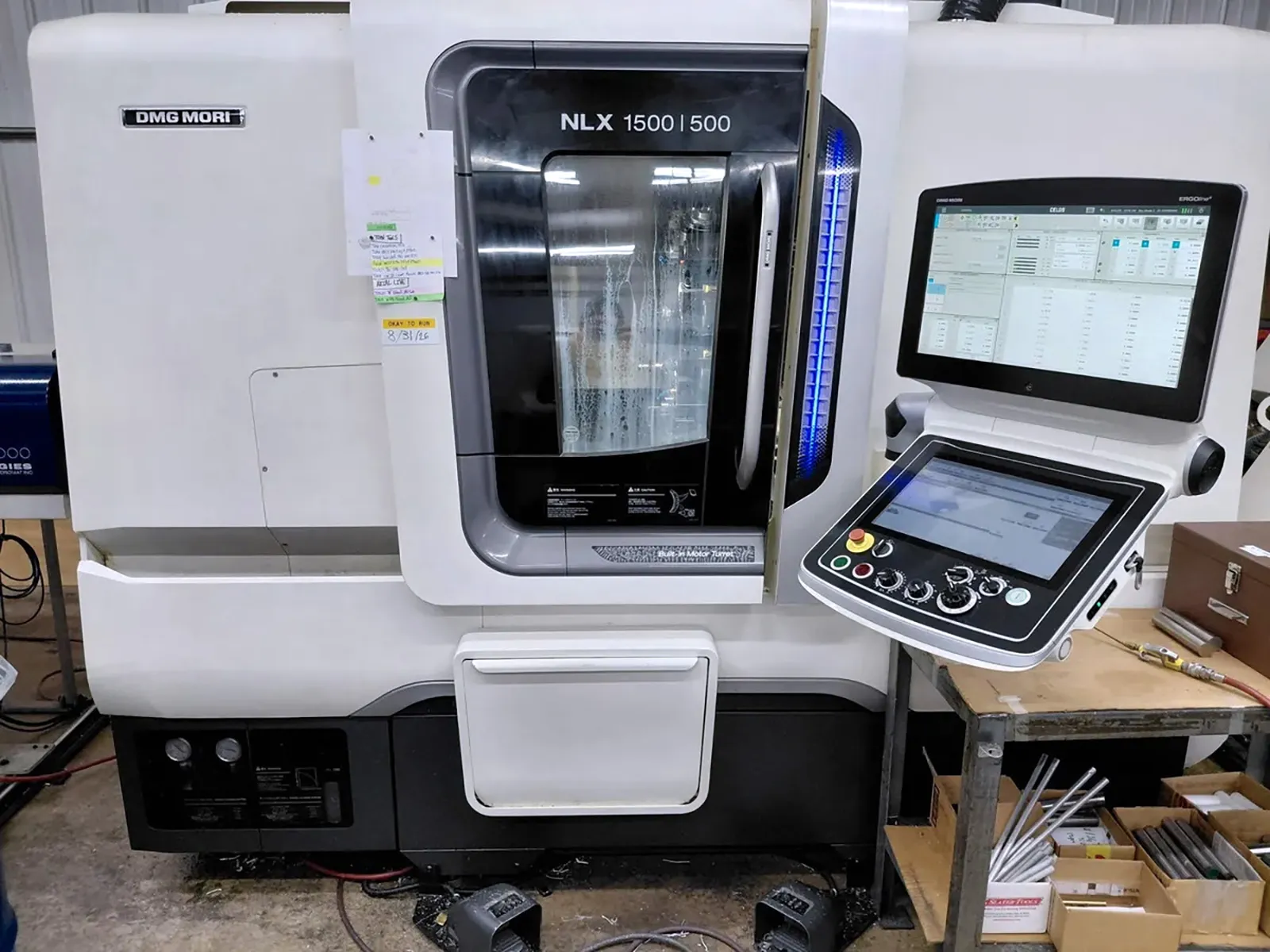 DMG Mori Seiki #NLX-1500SY/500, CNC lathe, 25" swing, 14.4" turning diameter, 20.2" length, 6" chuck, 2" bar