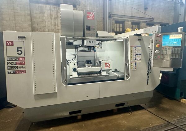 Haas #VF-5D/40, 5-Axis CNC vertical machining center, 50" X, 25" Y, 26" Z, 52" x 23" table, 7,500 RPM, CAT