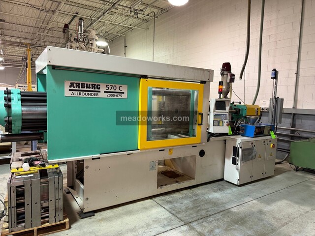 220 Ton, 15.54 oz., Arburg #Allrounder-570-C-2000-675, Hydraulic Injection Molder, 22.44" x 22.44" tie bar