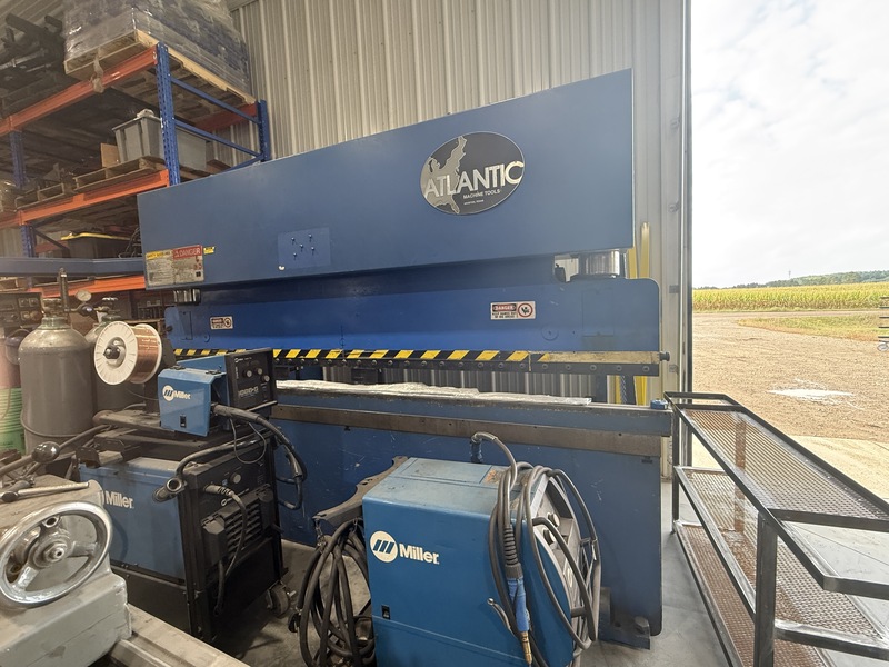120 Ton, Haco Atlantic, Hydraulic Press Brake, 10' overall, 102" between housing, 9.8" throat, 12.8" open