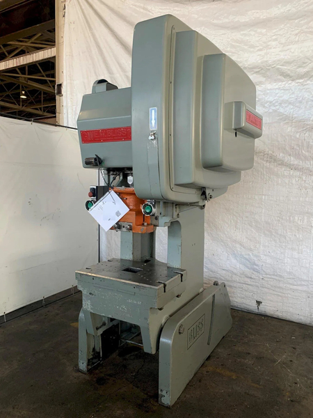 60 Ton, Bliss #C-60, OBI press, 4" stroke, 14-1/4" Shut Height, 3" adj., 90 SPM, 32" x 21" bed, 17" x 11"