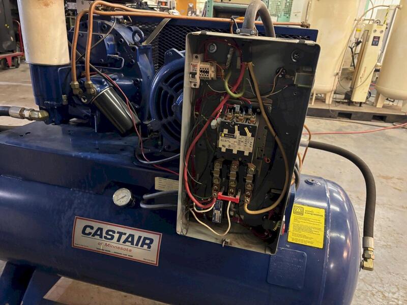 30 HP Castair #R30312HD10-36, Air Compressor, 130 CFM @ 100 PSI, 75/37.5 amps, 230/460 V.