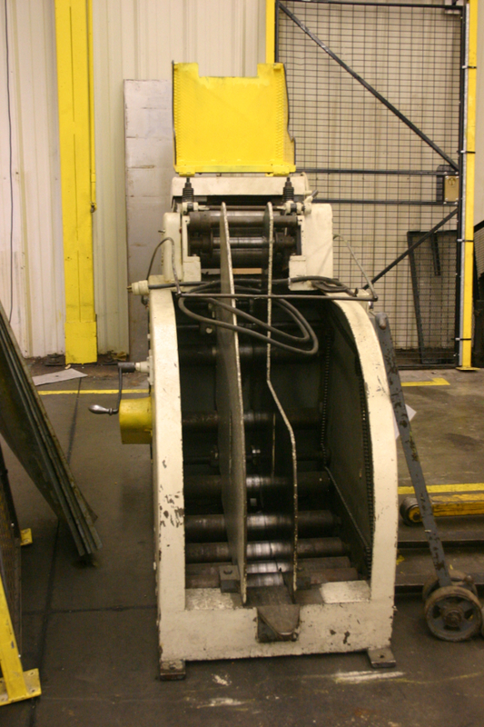 2000 lb. Littell #412-C20, Coil Cradle, 12" width, .125" x 12" capacity, 48" outside dimension, 3 HP
