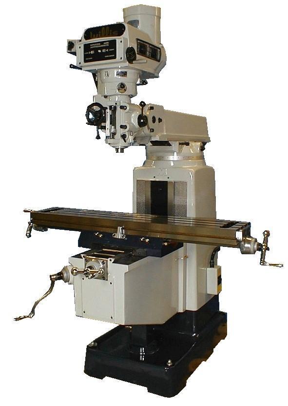 Willis #1050, Vertical Knee Mill, 10" x 50" table, 34" X, 16" Y, 16" knee, 3 HP, 60-4200 RPM, R8, 3-3/8"