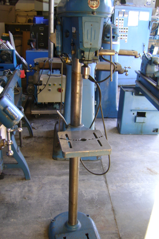 Delta #15-017, Floor Drill Press, 10" x 10" table, 1/3 HP, 1725 RPM, 115 V., 1 Ph., 1/2" chuck