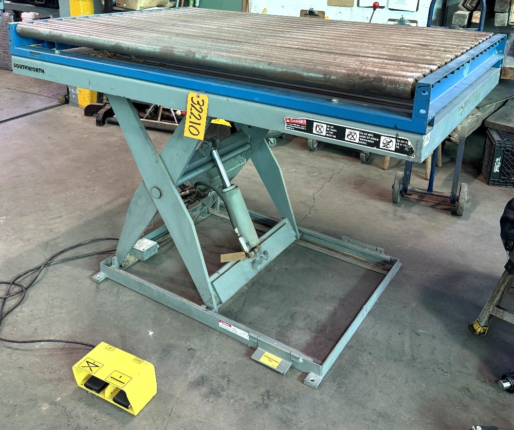 1700 lb. Southworth Products #LS2-36W, Hydraulic Lift Table, 48" x 72" Top, 43" Raised, 1 Phase