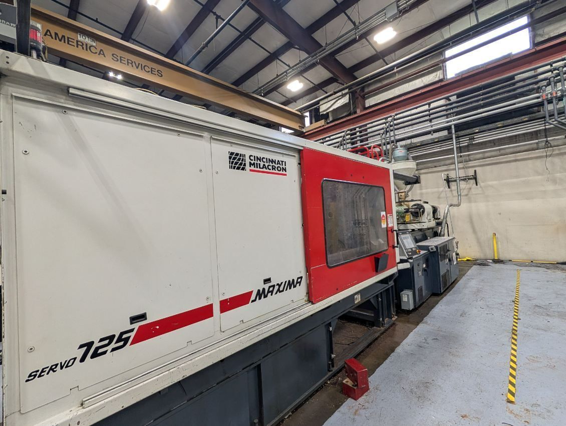 725 Ton, 140 oz., Cincinnati Milacron #MS725, injecton molding machine, Mosaic Control, 2015 (2 available)