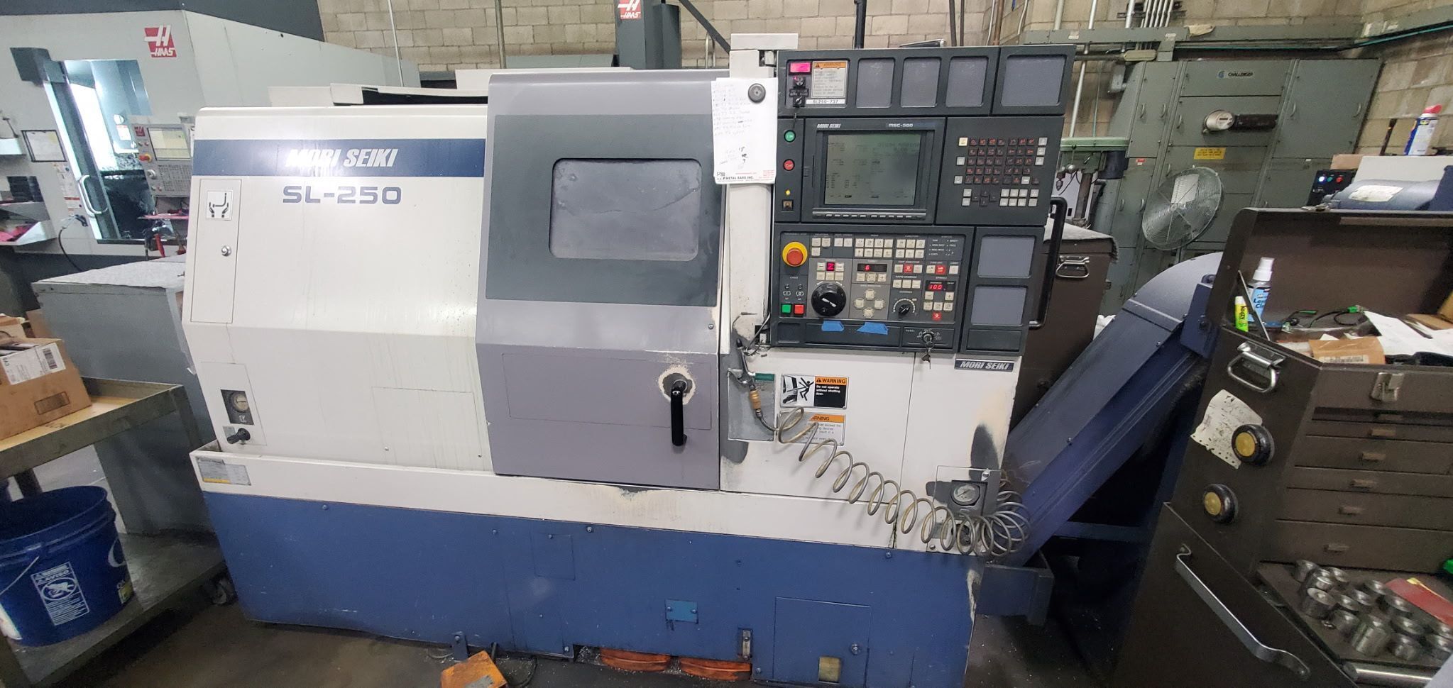 Mori Seiki #SL-250B, CNC lathe, 2-Axis, MSC-500 Control, 26.7" swing, 22.6" centers, 10" chuck, 2.8" bar, 1998