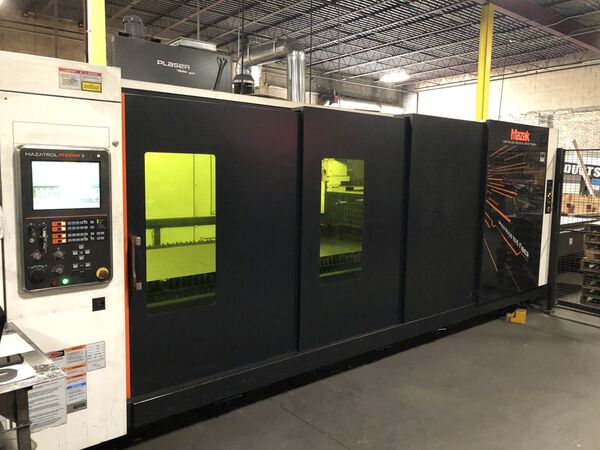 Mazak #Optiflex-3015-Fiber-II, 3000 watt fiber laser, bridge gantry style, 2017