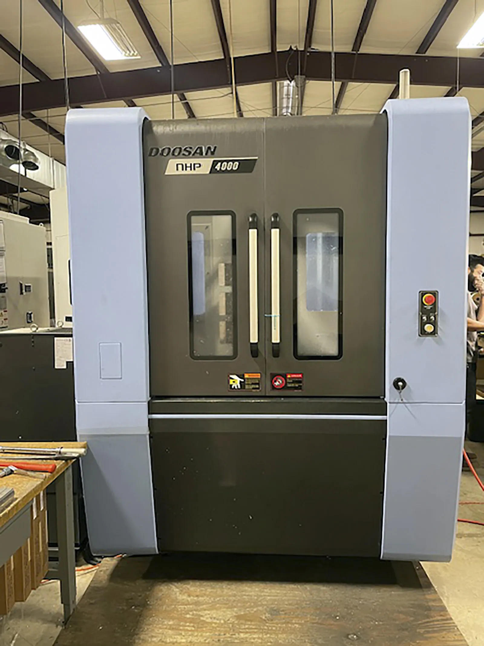Daewoo Doosan #NHP4000, CNC horizontal machining center, 120 automatic tool changer, 22" X, 25.2" Y, 25.2" Z