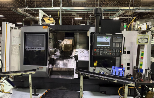 Okuma #LU-3000EX-2SC1000, CNC 4th Axis twin turret type lathe, OSP-P300LA controls, 22.8" swing, 10" chuck