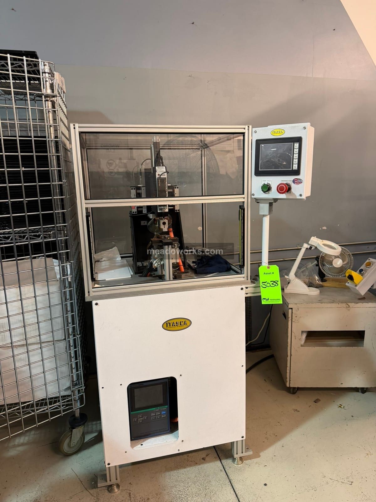 Itasca Automation Systems #P-437, Automated Resistance Welding Workstation, Miyachi IPB-5000A power supply