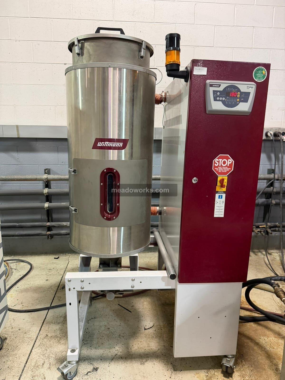 Wittmann #Drymax-Primus-E60-150-M, Desiccant Dryer w/Drying Hopper, 480 V., 2016 (2 available)