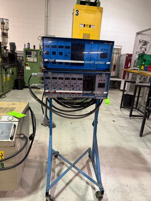 DME #Smart-Series, Hot Runner Controller Mainframes on Rolling Stand, LOT of 2, 10 zones, (10) modules
