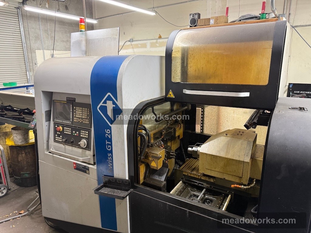 Tornos #GT-26, Swiss Type CNC Lathe, Fanuc Series 31i-Model B control, 2015