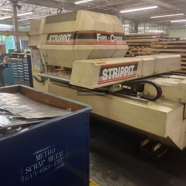 30 Ton, Strippit #Fabri-Center-1000-S, CNC Turret Punch, 33 station turret, GE Fanuc control, tooling