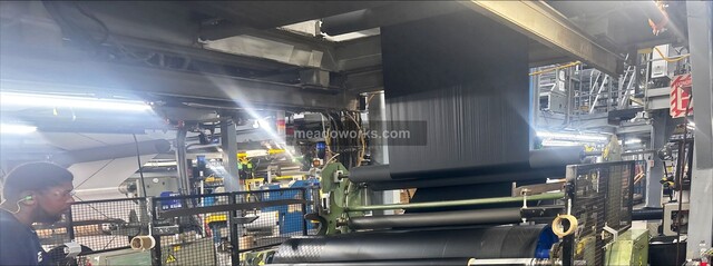 4.5" AR Engineering, Blown Film Extrusion Line, smooth bore extruder, 250 HP, 14" die, IBC, corona treater