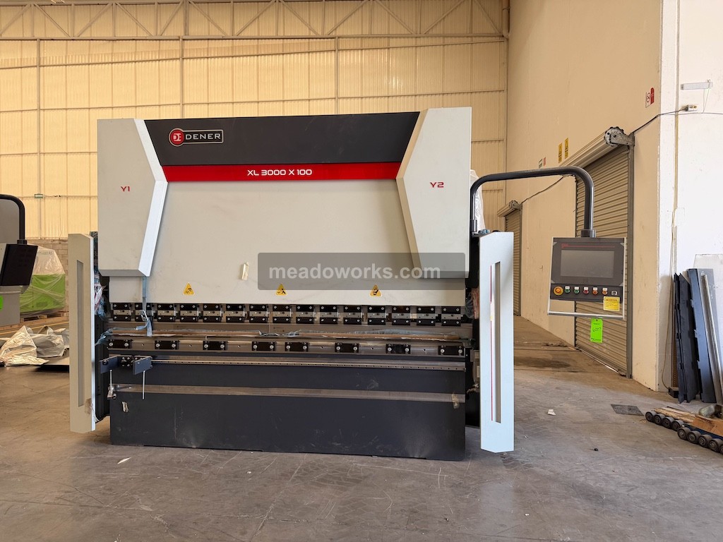 100 Ton, Dener #Puma-XL-30100, CNC Press Brake, 9.9' overall, 100-9/16" between housing, 11-13/16" stroke
