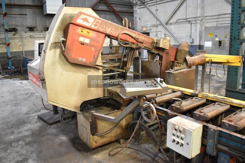 24" x 17.3" Bomar #Transverse-610.440-GANC, CNC Band Saw, 17-5/16" round capacity, 4 HP, infeed & outfeed