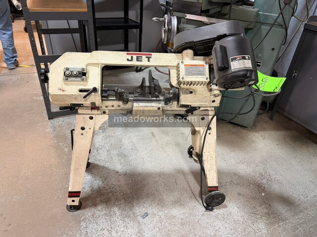 Jet, Horizontal/Vertical Metal Cutting Band Saw, 1/2 HP, manual, floor stand w/wheels, 115/230 V.